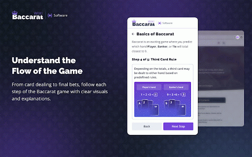 Baccarat Cheat Sheet :: Baccarat cheat sheet with basic rules, card values, step-by-step guide to play, and 3rd card rule.