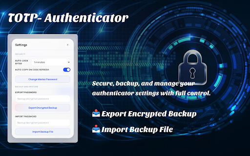 TOTP Authenticator Pro :: Secure, encrypted TOTP authenticator with master password protection