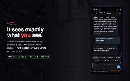 RedlineOS :: Read-only chart companion for key-level marking, unified voice, and trade-discipline conversations.