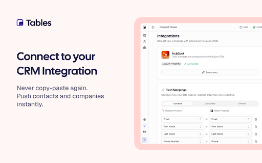 Tables :: Enrich contacts and companies from anywhere on the web.