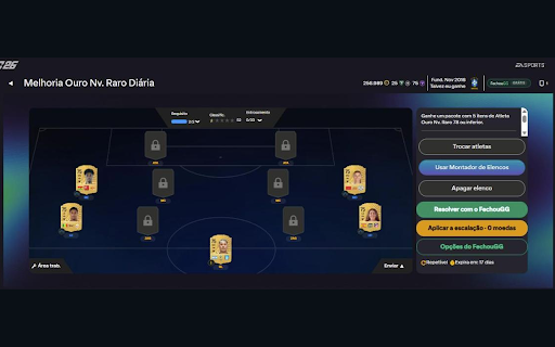 FechouGG :: Resolve Squad Building Challenges no Web App do EA SPORTS FC. O calculo roda no seu navegador.