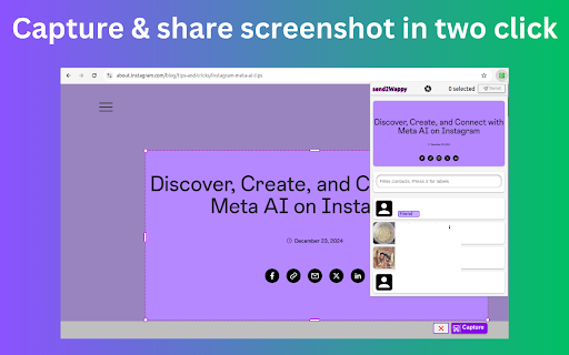 send2Wappy - Send web content to whatsapp :: Send images, text & screenshots to multiple WhatsApp contacts in one click without switching tabs or disrupting your workflow
