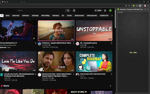 Transposer: Transpose, Pitch Shift, Tempo & Equalizer :: Transpose audio & video online. Change pitch, adjust tempo, and use equalizer for full sound control.