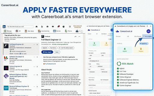 Careerboat.ai AI Apply and Job Tracker :: Auto-apply to LinkedIn jobs and track your applications with Careerboat.ai