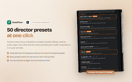 SeedFlow — Seedance 2.5 in Dreamina, Qwen-Audio-3.1-TTS & Claude MCP :: Batch video generation in Dreamina: SeedFlow writes Seedance 2.5 prompts, shows credit cost before you start.
