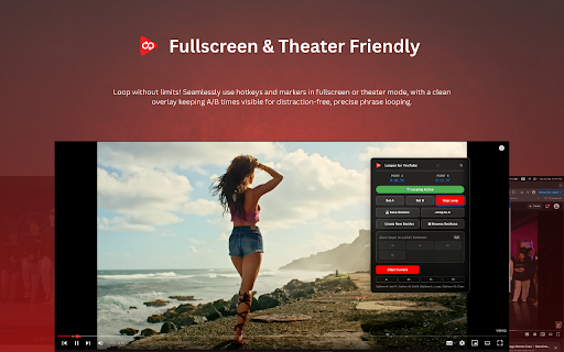Looper for YouTube — Loop & Save Sections :: Loop any segment of YouTube videos with A-B points and save your favorite sections. Perfect for musicians and learners.