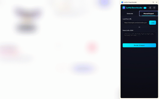 Lottie Downloader :: Instantly detect, preview, and download Lottie animations (JSON and .lottie) from any website.