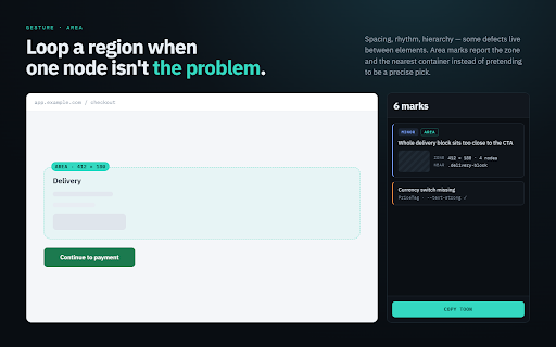 Caliper QA — UI Marks & Bug Traces for AI Coding Agents :: Mark up any web UI or record a bug trace — DOM, console, network and store — and hand it to Claude Code, Cursor or any AI agent.