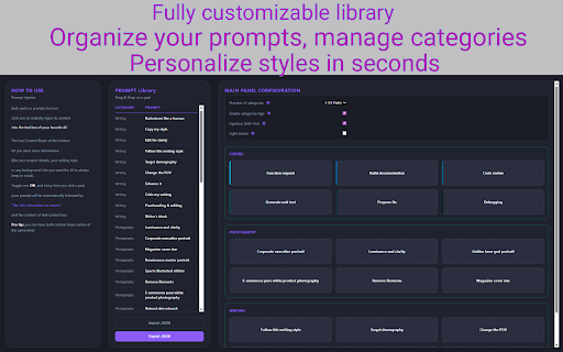 Prompt-Pad: LLM Prompt & Context Injector :: Inject modular prompts and persistent context directly into ChatGPT, Claude, and Gemini textareas via a floating UI.