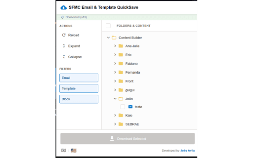 SFMC Email & Template QuickSave :: Baixe emails e templates do Marketing Cloud rapidamente.