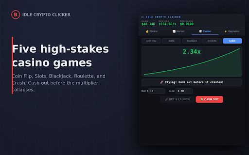Idle Crypto Clicker :: Click, invest, and gamble your way to crypto riches.