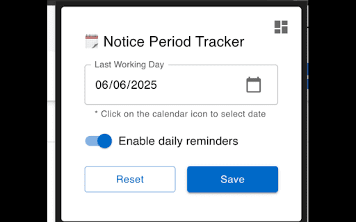 Notice Period Tracker :: Track your notice period countdown!