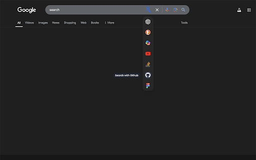 Power Search :: Quickly search across platforms like Google, Bing, YouTube, and GitHub. Enhance productivity with tailored search tools.