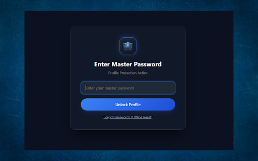 Browser Profile Lock :: Lock your browser session behind a master password, with auto-lock on idle and offline password recovery.