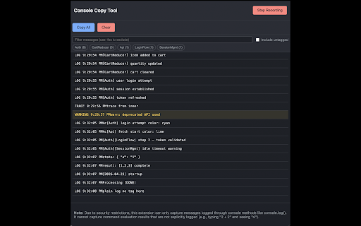 Console Copy Tool :: Automatically captures and copies formatted console messages from Chrome DevTools