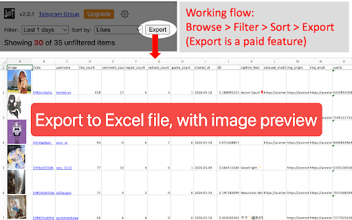Threads Video Bulk Downloader - Sort Feed for Threads :: Sort Threads feeds/posts/search/communities, Export to excel, Bulk Download Threads videos and images.