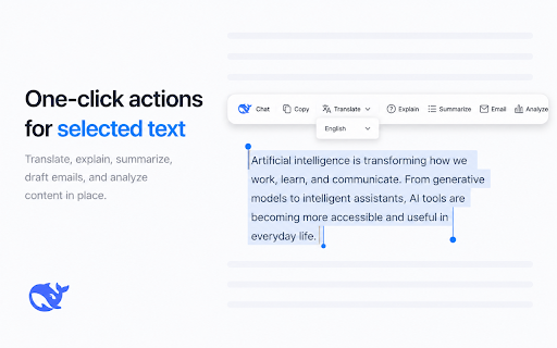 FloatAI - Floating AI Chat :: Floating AI chat workspace. Bring your own key — supports DeepSeek and any OpenAI-compatible API. Not affiliated with DeepSeek.