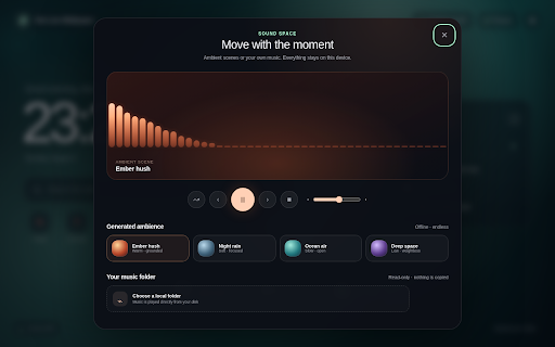 Set Live Wallpaper :: A fast, private new tab with live wallpapers, your own videos, focus tools and shortcuts.