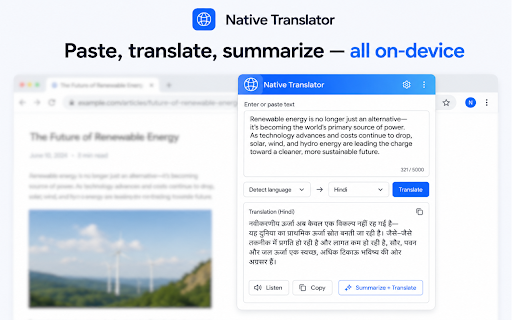 Native Translator – Highlight to Translate, Offline :: Highlight to translate with Google-quality results, voices, synonyms and shortcuts. Private on-device mode works offline.