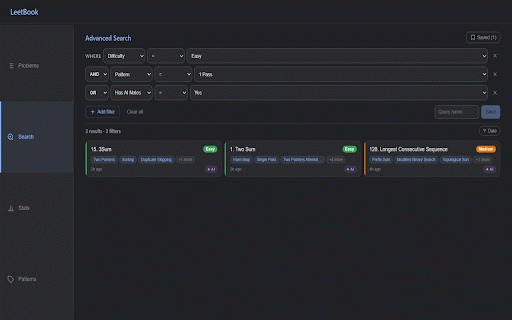 LeetBook: AI Study Companion for LeetCode :: Auto-track submissions, organize by patterns, and get AI-powered notes — your smart LeetCode notebook.