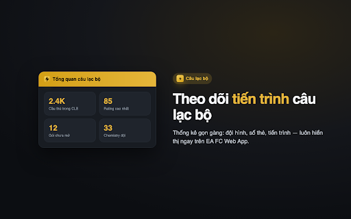 FutGold — Club Assistant for EA FC Web App :: Trợ lý cho EA FC Web App: xem thông tin đội hình, gợi ý ghép đội cho thử thách xây dựng đội (SBC) và theo dõi tiến trình câu lạc bộ.