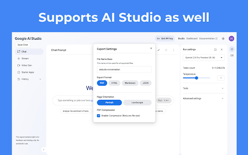 SaveChat – for Gemini & AI Studio :: Export Gemini and AI Studio conversations