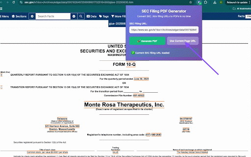 SEC Filing PDF Generator :: Convert SEC .htm filing URLs to PDF in no time - Just paste the URL and download!