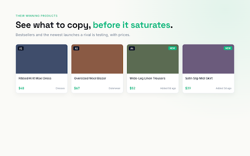 DropshipHunter - Shopify Spy & Sales Tracker :: Spy on any Shopify store's traffic, revenue, bestsellers and ads. Track competitors and see who's scaling. Free to start.