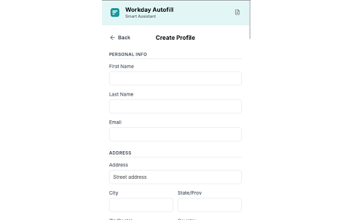 Workday Autofill Assistant :: Smart, private autofill for Workday job applications.
