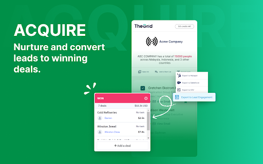 TheGrid :: This tool provides business contact information while you're browsing the web.
For Sales Professionals
🚀 Effortless Data…
