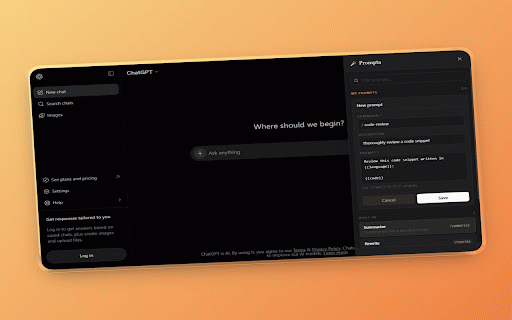 prompta :: Supercharge any AI chat with slash-command prompt templates.