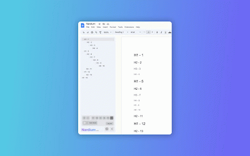 Nardium - Google Docs Navigation :: Explore and Navigate your Google Docs with Ease! 🔍