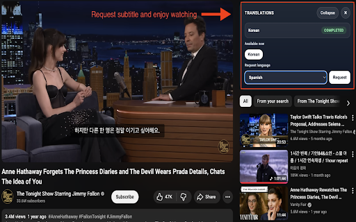 RootblySub - AI Subtitles for YouTube :: Generate AI subtitles for any YouTube video in your language. Watch with subtitles in Korean, English, Japanese, Spanish & 15