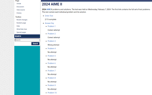 AOPS Submit :: Submit solutions and track progress on aops.com tests.