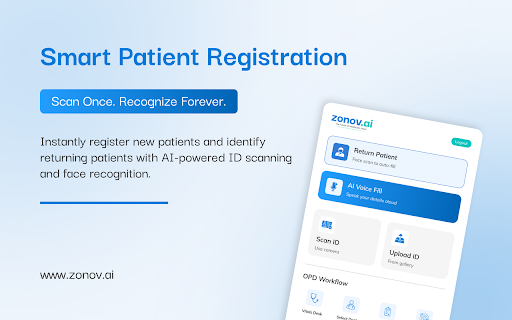 Zonov.ai — Hospital OPD Agent :: Zonov.ai hospital OPD — patient registration, doctor queue, UPI payment, token, prescriptions, pharmacy & lab QR, WhatsApp alerts.