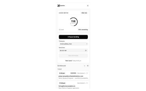Apply Ops. Job Application Outreach :: Save job listings as you browse, then send personalized outreach to hiring managers from your own Gmail.