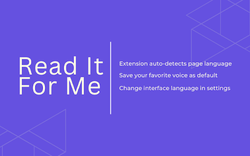Read It For Me :: Natural text-to-speech with smart language detection and premium voice selection for accessibility and productivity