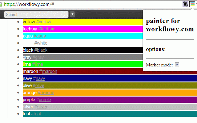 workflowy colors