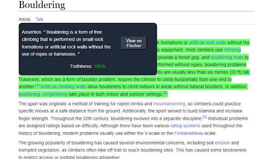 Fischer Fact Checker :: Fischer is a fact-checking tool developed to curb misinformation by democratizing and unveiling the fact-checking process.