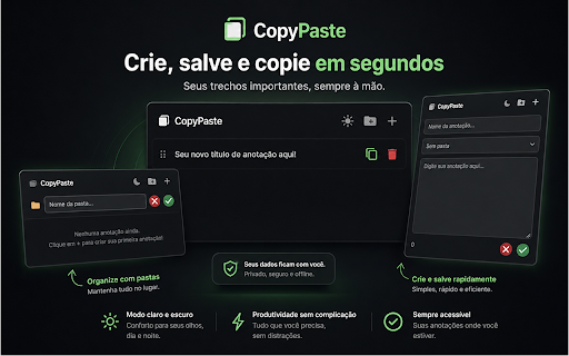 CopyPaste :: Create, store, and copy notes easily from your browser
