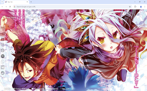 No Game No Life Wallpaper :: No Game No Life Wallpaper turn new tab to custom HD No Game No Life background. No Game No Life theme for anime fans.