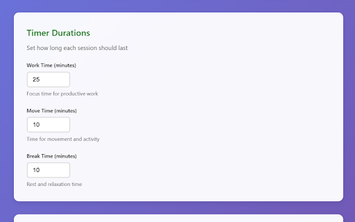Move More Timer :: A super simple movement timer that helps you work, move, and take breaks to stay active - your future self will thank you for it