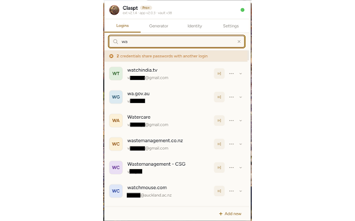 Claspt — Password Auto-Fill :: Companion extension for the Claspt desktop password manager — auto-fills credentials on web pages from your local vault.