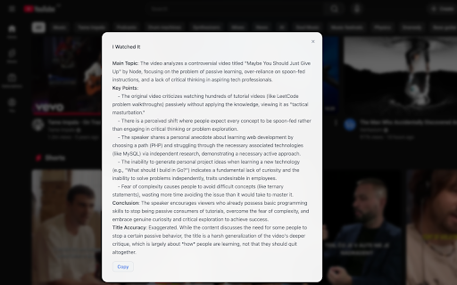 PreWatchr — YouTube Summary Before You Click :: YouTube video summarizer that works before you click. Get a summary in seconds, skip what isn’t worth watching.