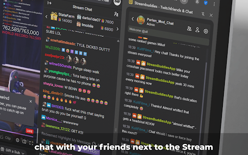 Streambuddies - Twitchfriends & Chat :: StreamBuddies brings private and public chats directly to your side panel. Chat with Twitch friends without leaving the stream.