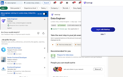 Notchup Auto Apply :: Streamline your job search with AI-powered auto-apply on LinkedIn