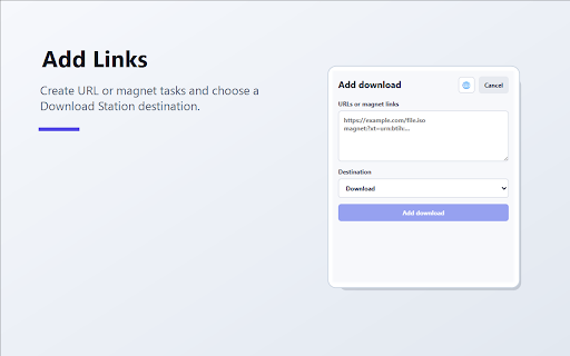 Synology Download Station :: View and add Synology Download Station tasks from Chrome.