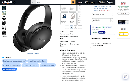 TrustCart — Smart Shopping Assistant :: Analiza reseñas de Amazon con IA. Resume opiniones de compradores, muestra videos del producto y te ayuda a comprar con confianza.
