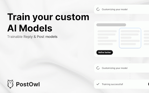 PostOwl - Twitter & X Reply / Post Generator :: Generate AI powered, custom trained replies & Posts for X/Twitter