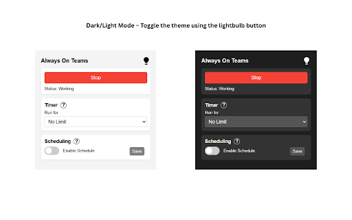Always On Teams :: Prevents the system from sleeping and keeps Microsoft Teams active.